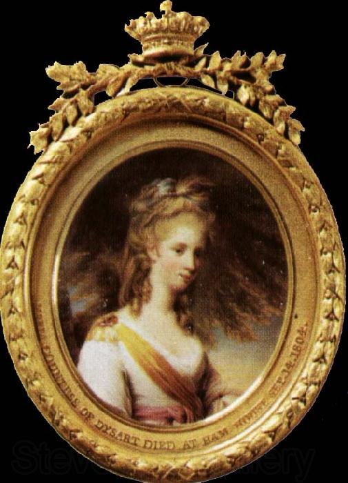BONE, Henry Miniature of lady dysart Spain oil painting art